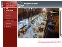 Tablet Screenshot of minglerscatering.com